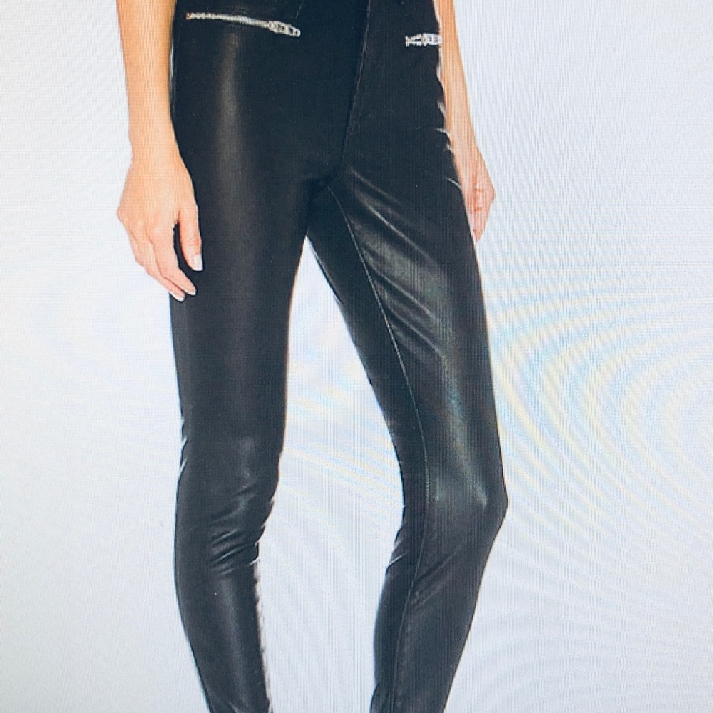 Mid waist “pleather” pants by BlankNYC